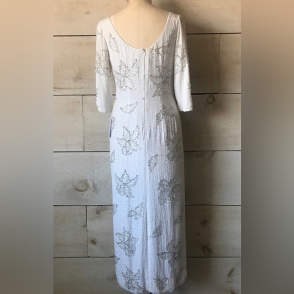 Vintage 1960s Hand Beaded Rayon Gown - Picture 2 of 3